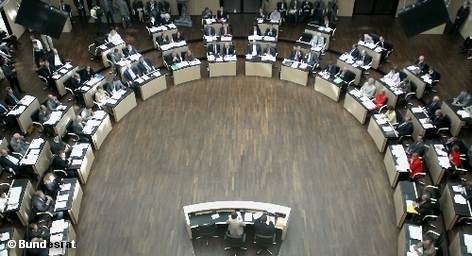Зал пленарных заседаний Верхней палаты немецкого парламента - Бундесрат