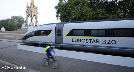Презентация нового поезда Eurostar от концерна Siemens в лондонском Гайд-парке.
