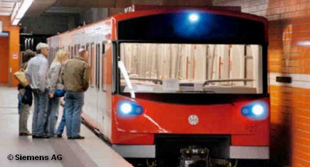 Один из полностью автоматизированных поездов метро концерна Siemens