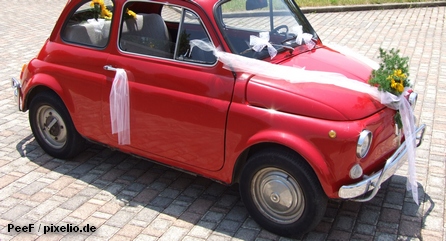 Fiat 500 как свадебный автомобиль
