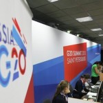 Центр аккредитации G20 в Санкт-Петербурге.