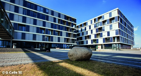 Штаб-квартира производителя модулей солнечных батарей Q-Cells в городе Биттерфельд-Вольфен