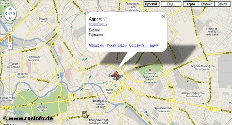 Берлин на карте от Google