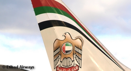 Хвост самолета авиакомпании Etihad Airways