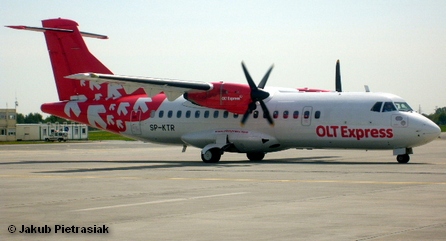 Один из самолетов авиакомпании OLT Express