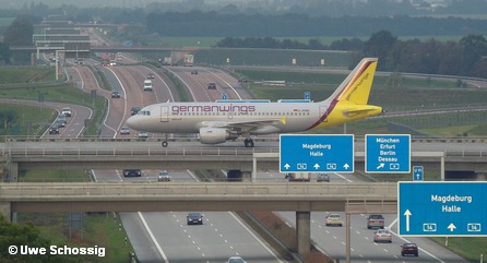 Самолет авиакомпании Germanwings в аэропорту Лейпцига