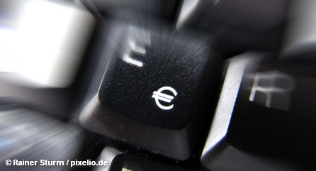 Символ единой валюты евро на клавиатуре