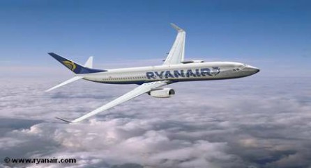 Один из самолетов ирландской авиакомпании Ryanair