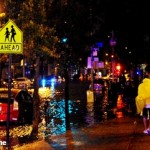 Затопленная ураганом "Сэнди" авеню «C» в районе Нью-Йорка Ист-Виллидж